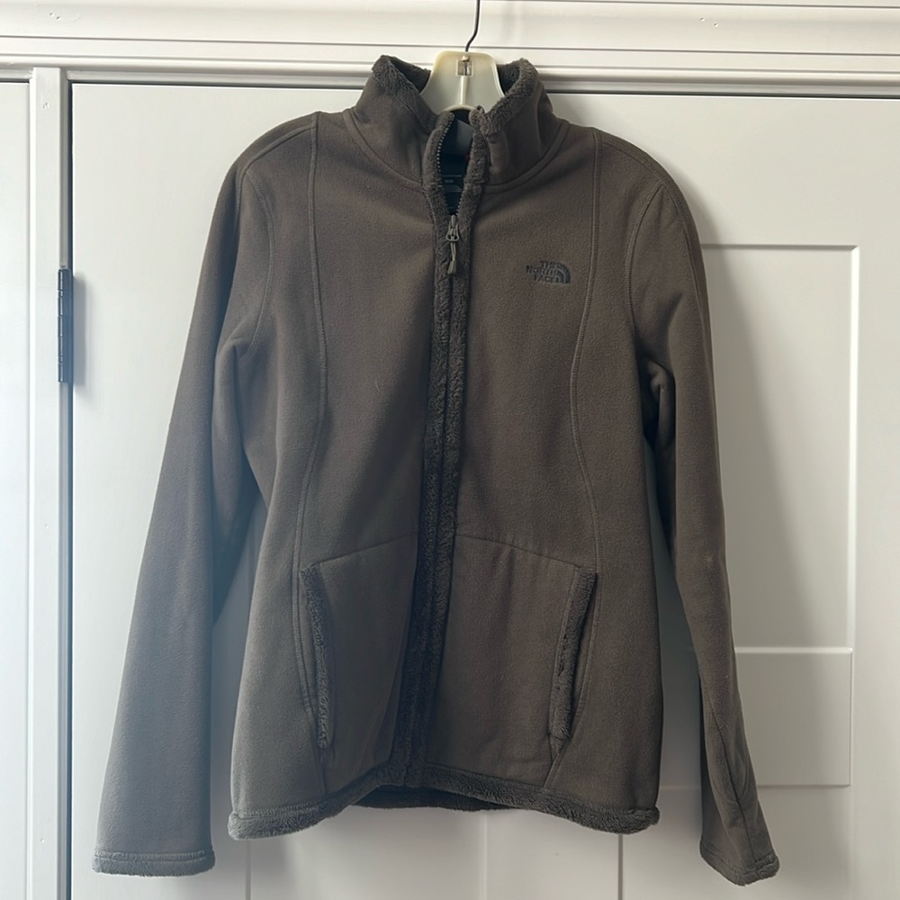 The North Face brown jacket, women’s size medium.